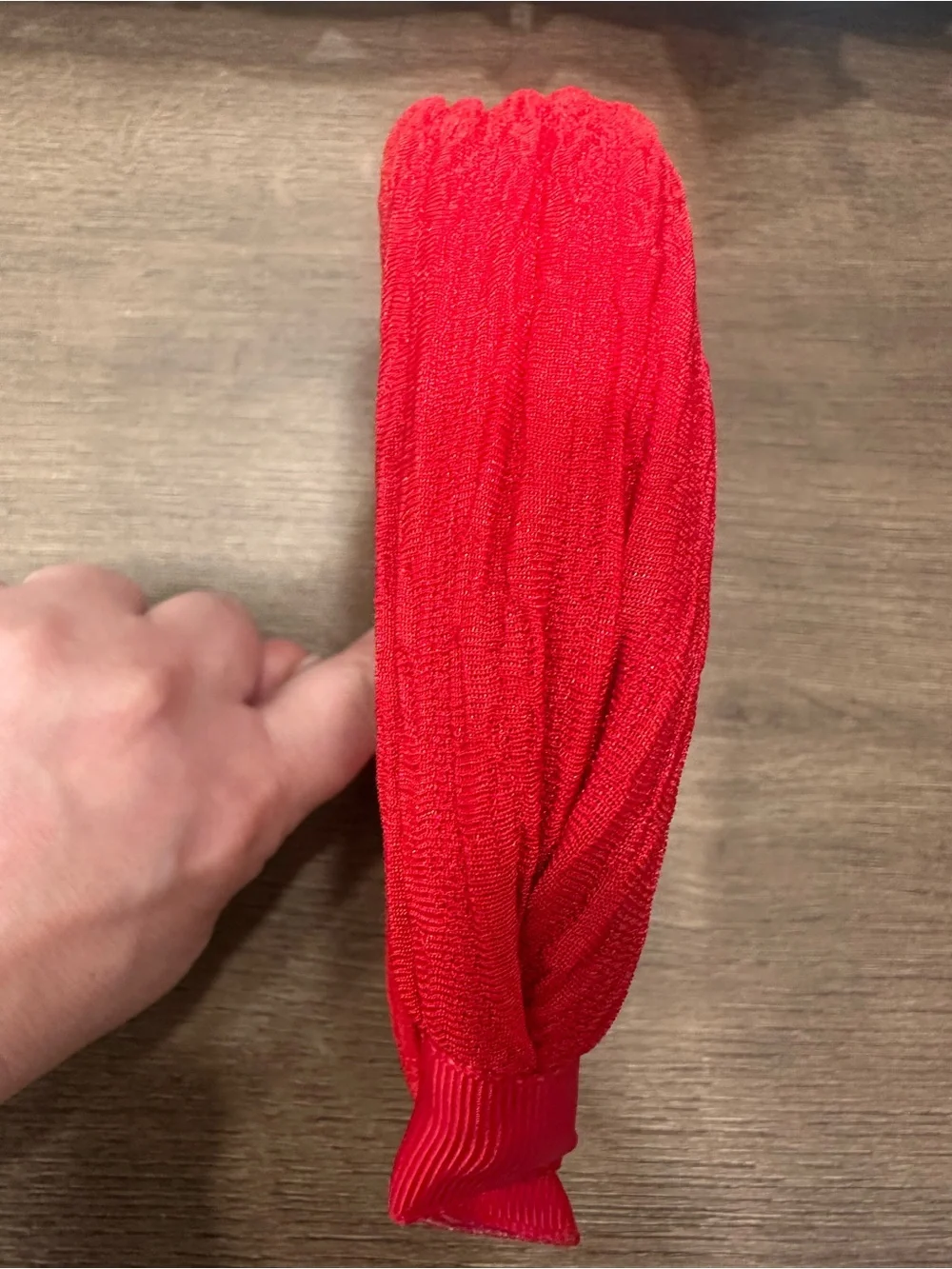 Red Knotted Fabric Headband - Women Accessories